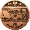 20 ludowych - BANKNOTY PRL - 100 złotych / WZORZEC PRODUKCYJNY DLA MONETY (miedź patynowana)